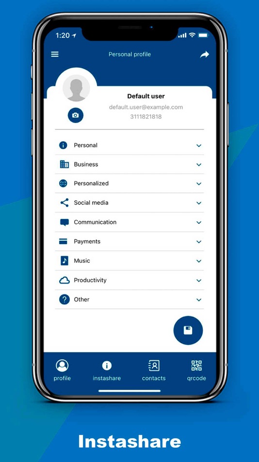 #3. instashare master (iOS) Podle: Ricardo Marquez