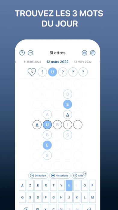5Lettres 2022 - Mots croisés Screenshot