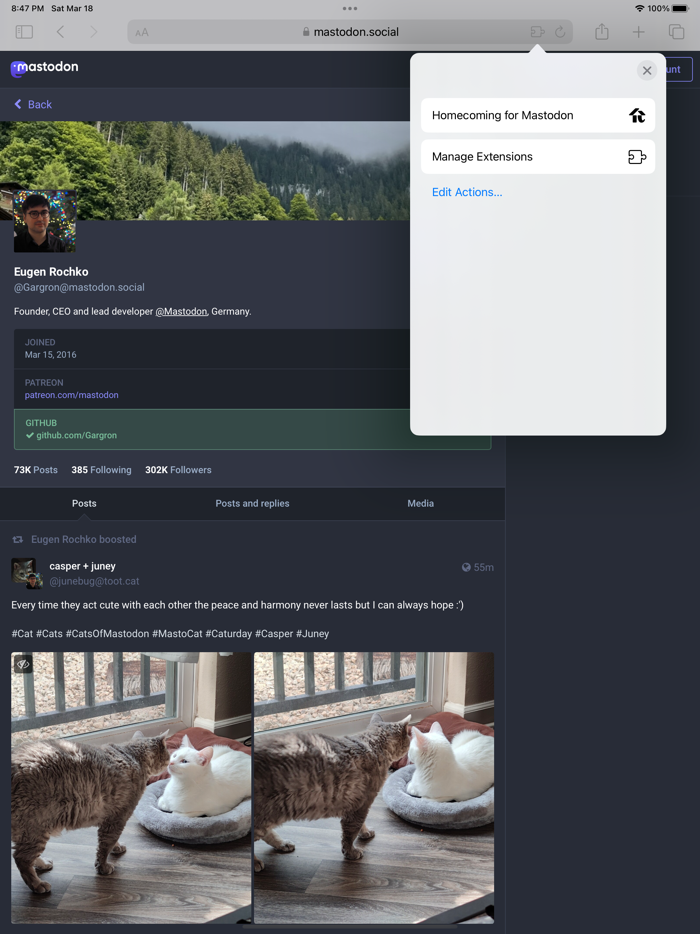 Homecoming for Mastodon