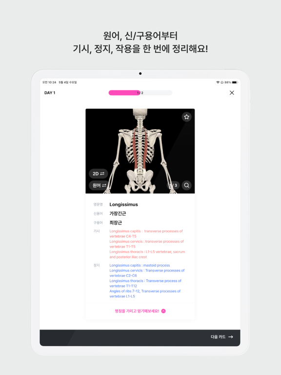 아나토미마스터 - 이파마스터가 만든 해부학 암기앱 screenshot 4