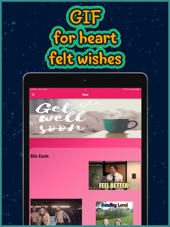 Get Well Soon Gif Image eCards iPad screenshot