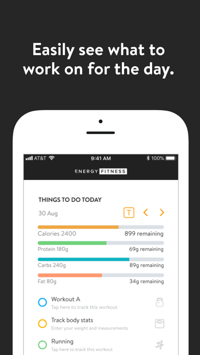 EnergyFitness+ App Screenshot