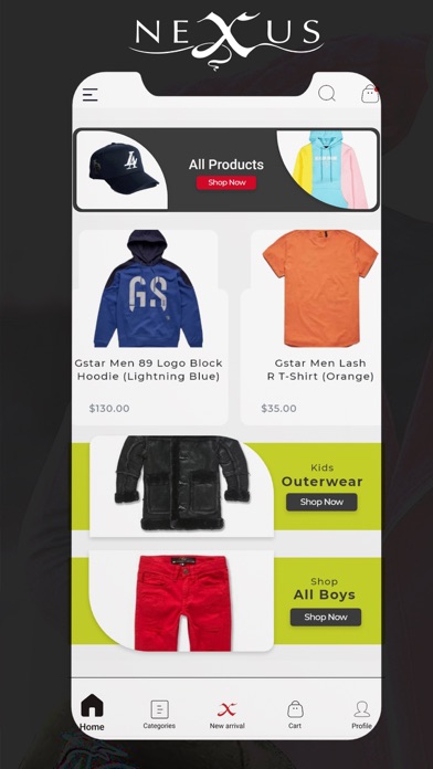 Nexusclothing.com Screenshot