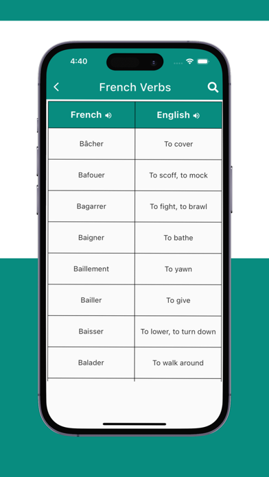 French Verbs App Screenshot