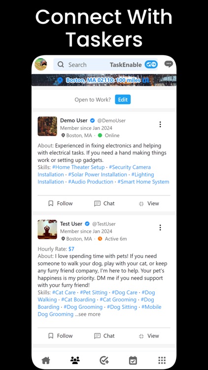 TaskEnable: Local Connect