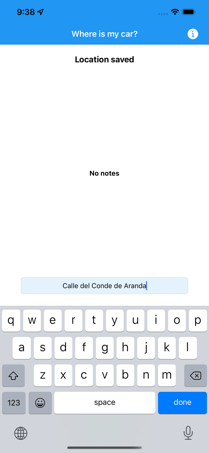 Where is my car Save location