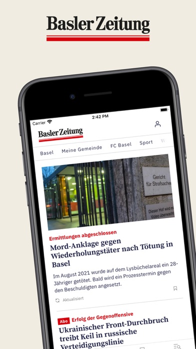 Basler Zeitung Nachrichten Screenshot