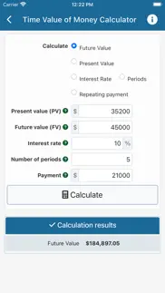 financial calculators - all in iphone screenshot 2