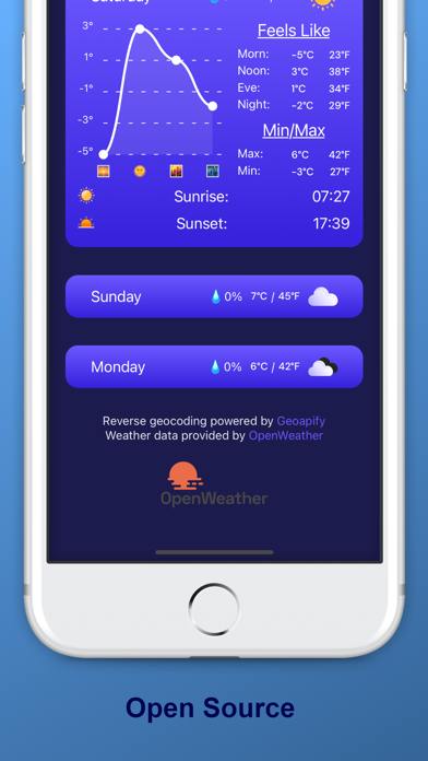 DualTemp Weather Screenshot