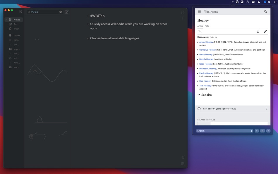 #1. Wiki Tab (macOS) 게시자: Okaris Apps