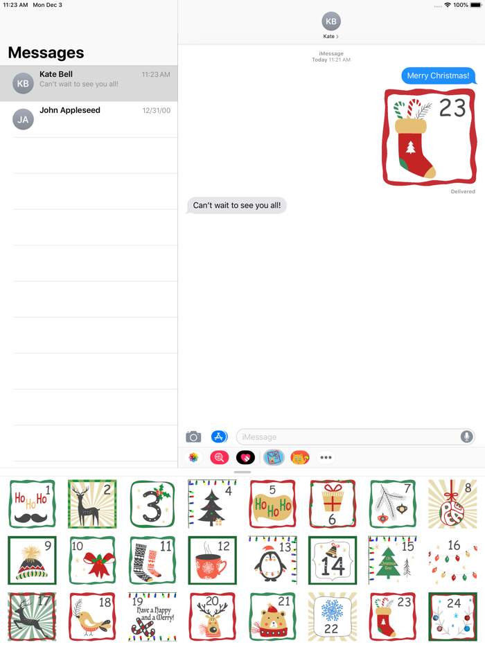 Christmas Advent Stickers