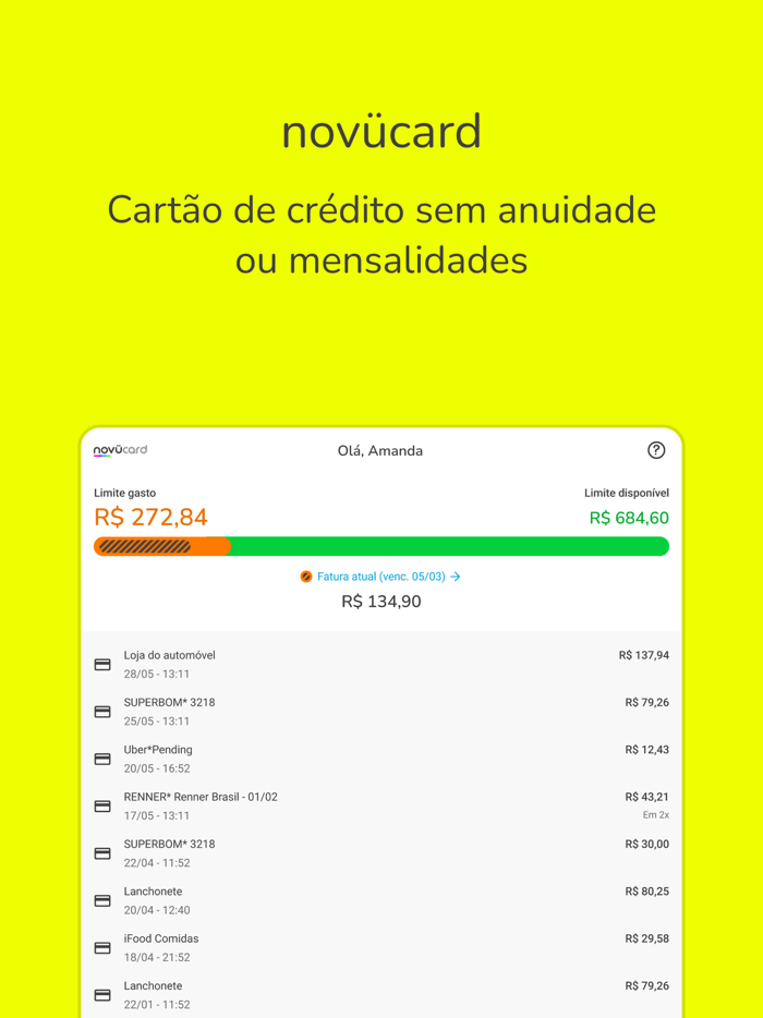 novücard - Cartão de Crédito