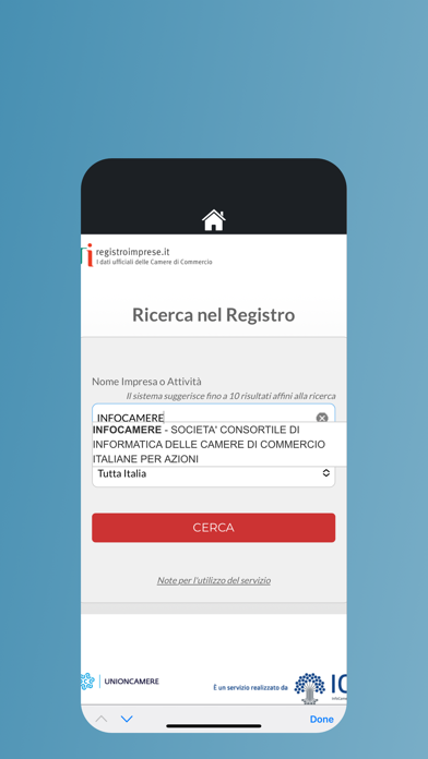 registroimprese.it Screenshot