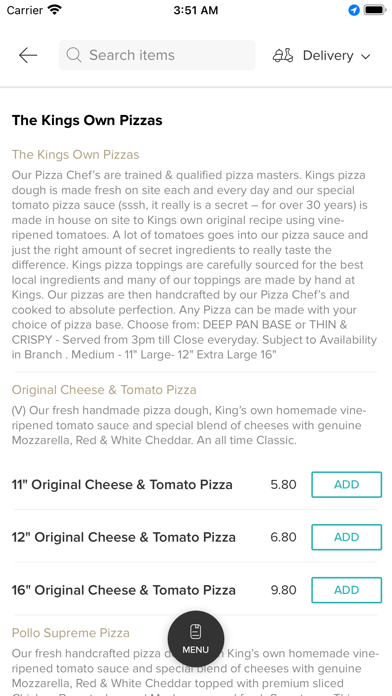 Kings Takeaway Hall Road Screenshot