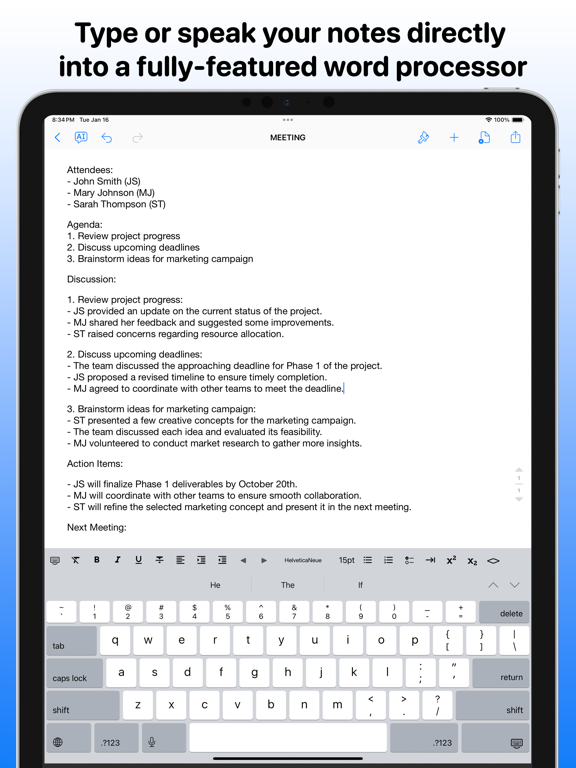 Screenshot #5 pour Meeting Notes - PDF, Résumés