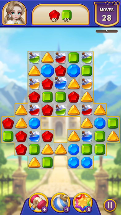 Royal Queenie: Jewel Match 3 Screenshot