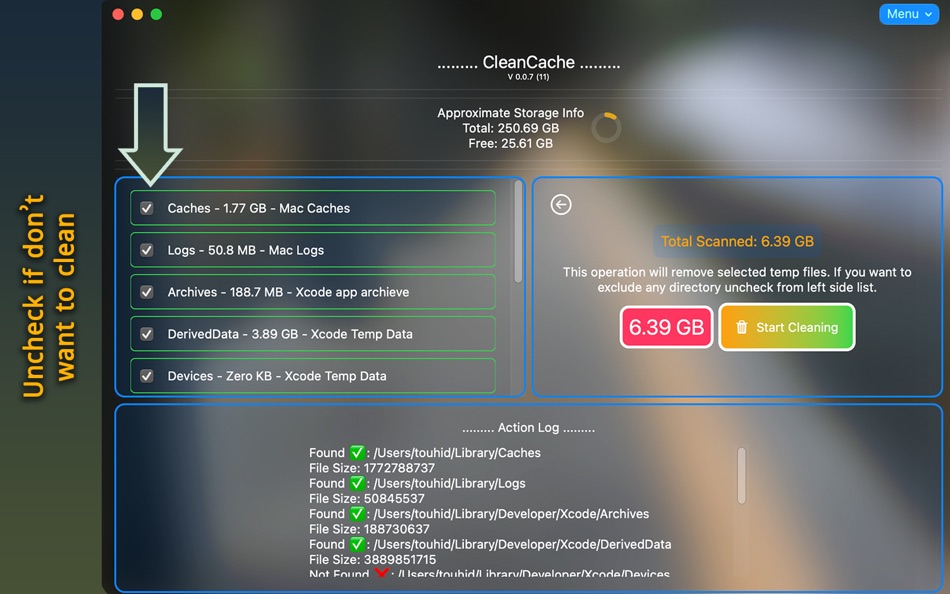 #2. CleanCache - Cache Cleaner (macOS) 由: MD TOUHIDUL ISLAM