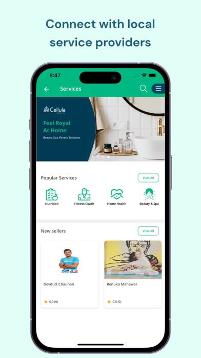 Cellula: Healthy Lifestyle App Screenshot