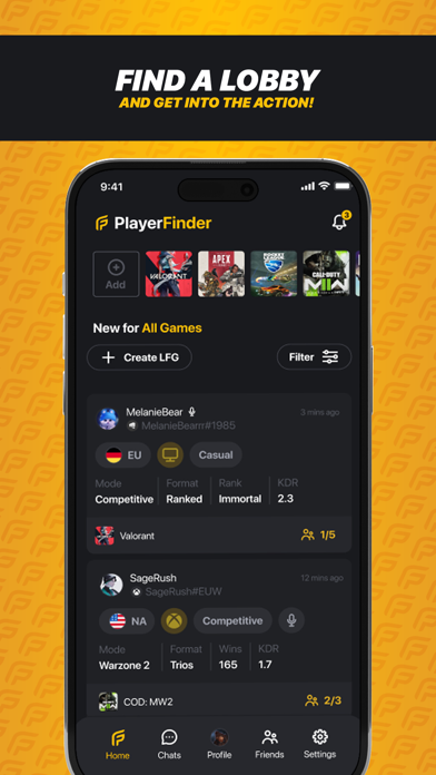 PlayerFinder: LFG, Chat & Play Screenshot