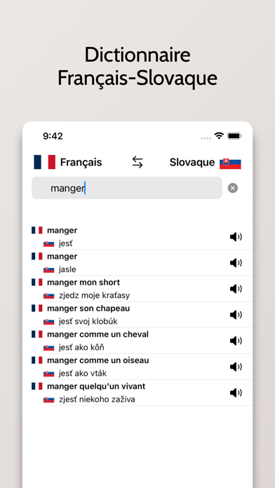 Screenshot #1 pour Dictionnaire Slovaque-Français