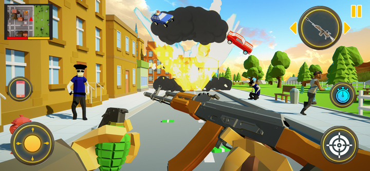 真实黑帮生活犯罪都市传奇：开放世界模拟战争游戏 screenshot 1