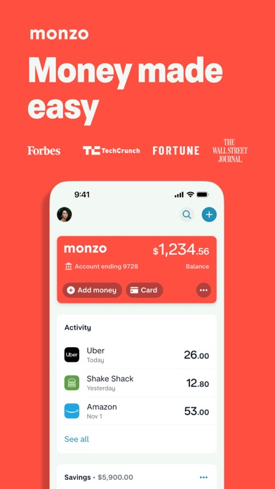 Monzo - Mobile Banking Screenshot