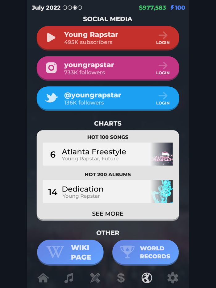 RAPSTAR - rapper simulator