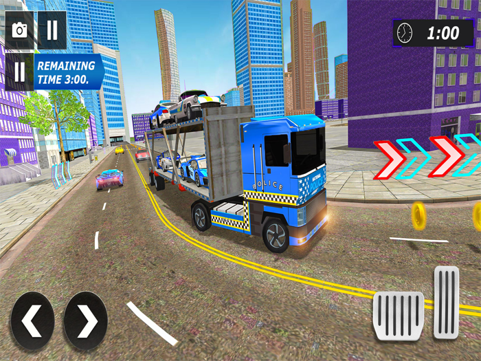 Police Car Transporter Game 3D
