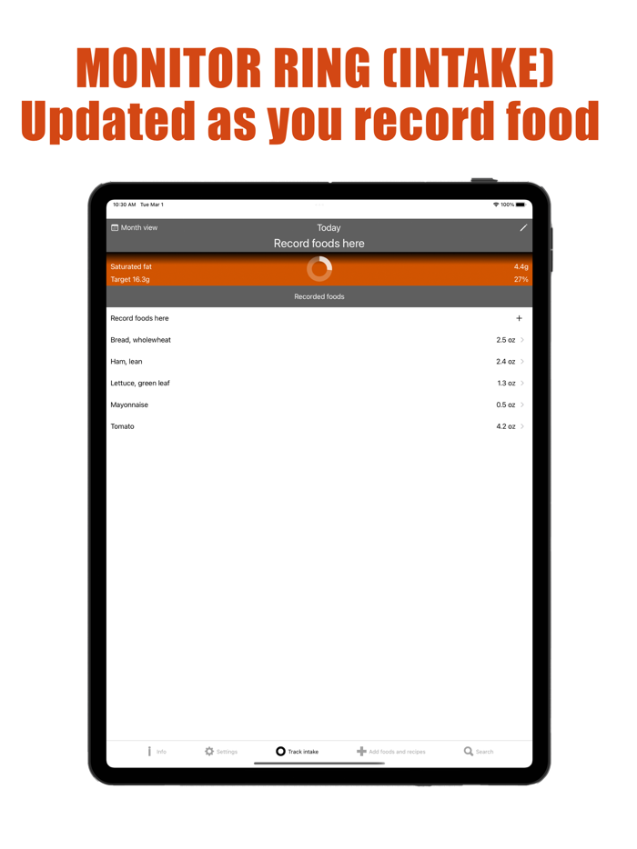 Saturated Fat Counter Tracker