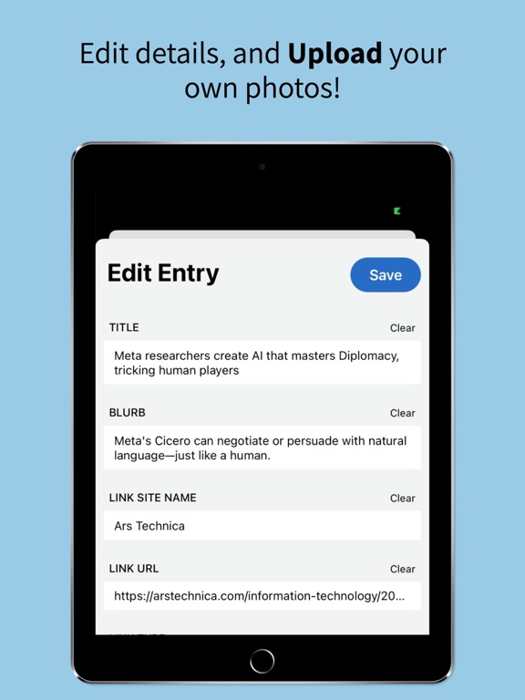 Airframe: Save & find later iPad screenshot 5 - Productivity app