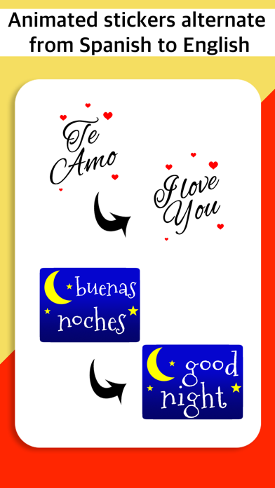 Spanish to English Stickers Screenshot