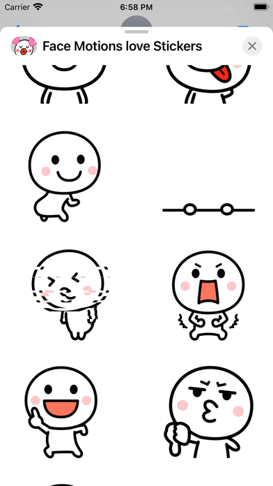 Face Motions love Stickers Screenshot