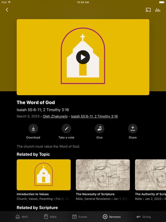 Mercy Hill Chapel iPad screenshot 3 - Lifestyle app