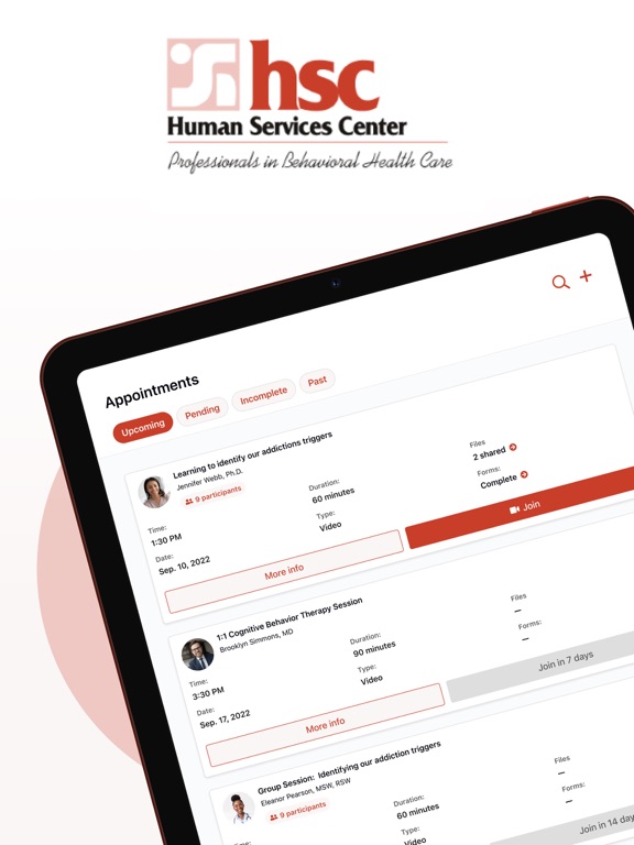 Human Services Center iPad screenshot 1 - Medical app