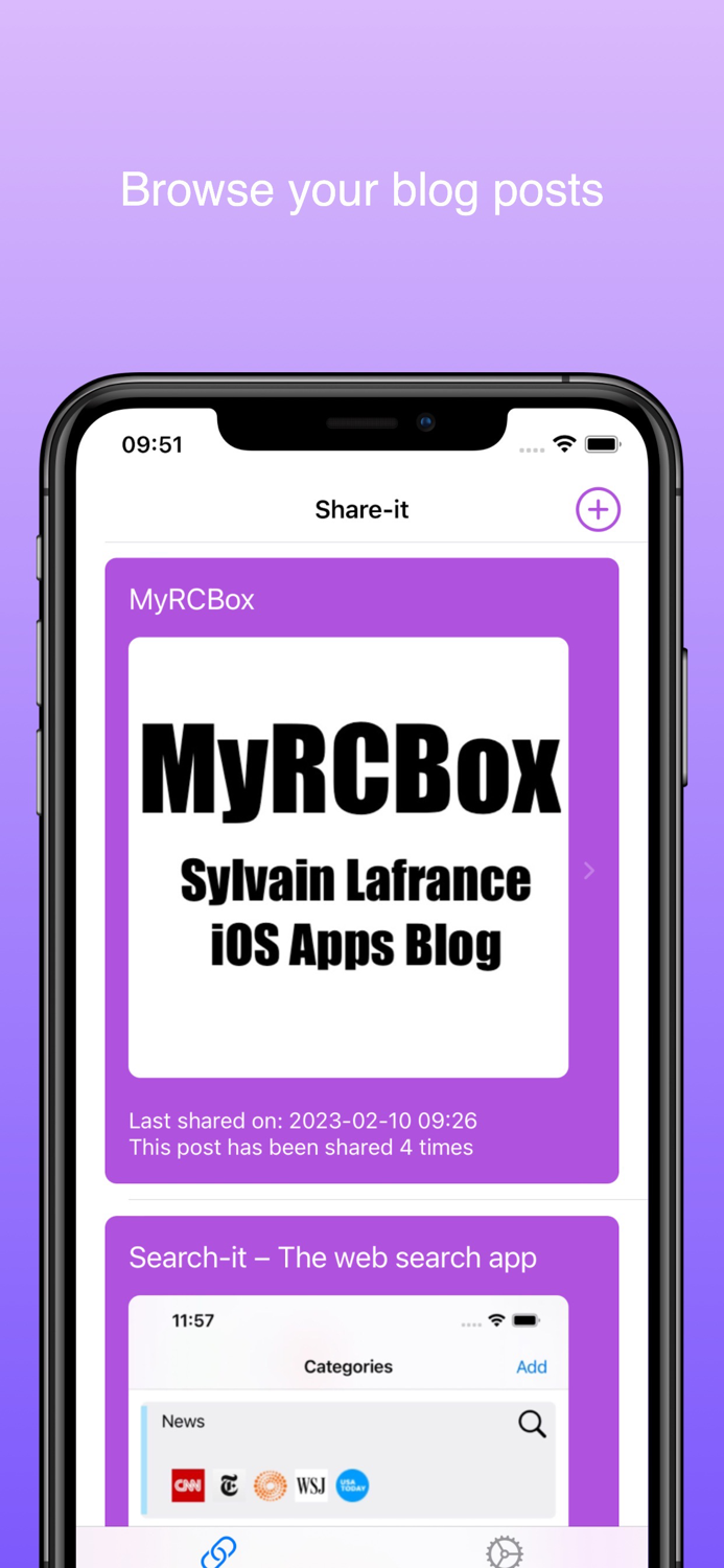Share-it - App for bloggers