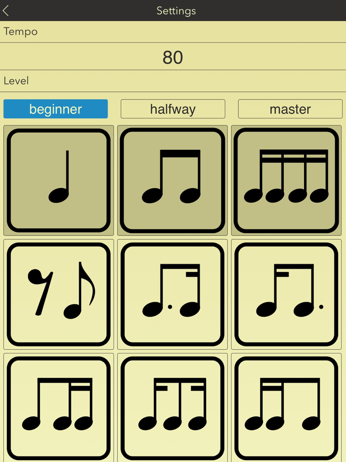Rhythm metronome tempo tutor