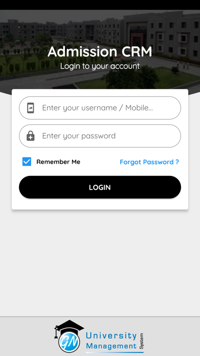 GNUMS Admission CRM Screenshot