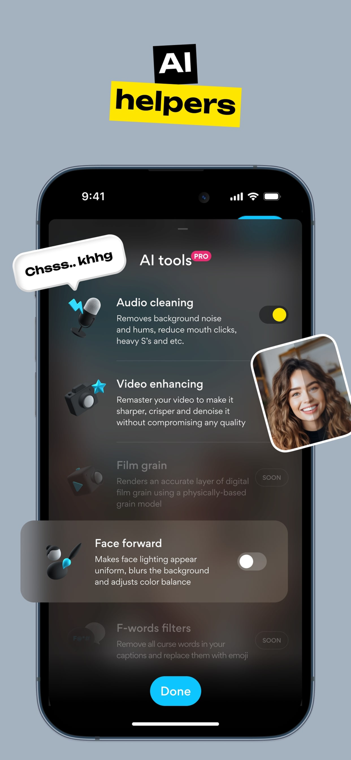 Liro Auto Captions to Video