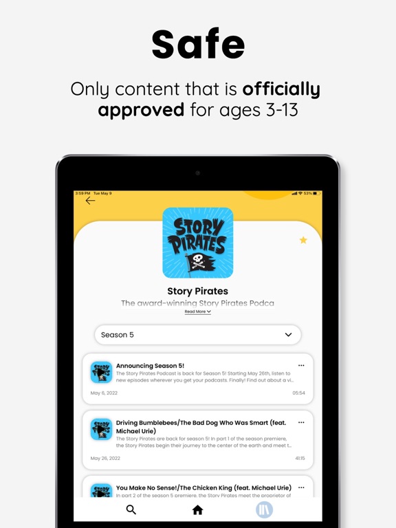 KidsPod - Podcasts for Kids iPad screenshot 5 - Entertainment app