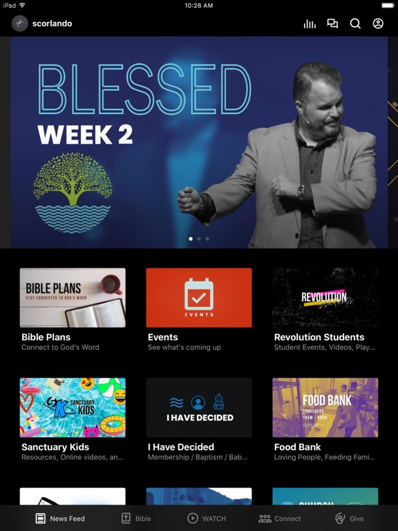 Sanctuary Church Orlando iPad screenshot 1 - Lifestyle app