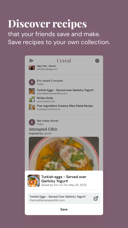 Cereal: Home-cooked social