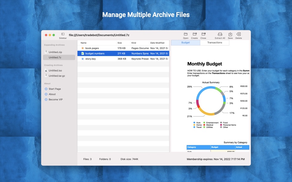 Archive Plus ZIP RAR 7z Editor - 1.0.1 - (macOS)