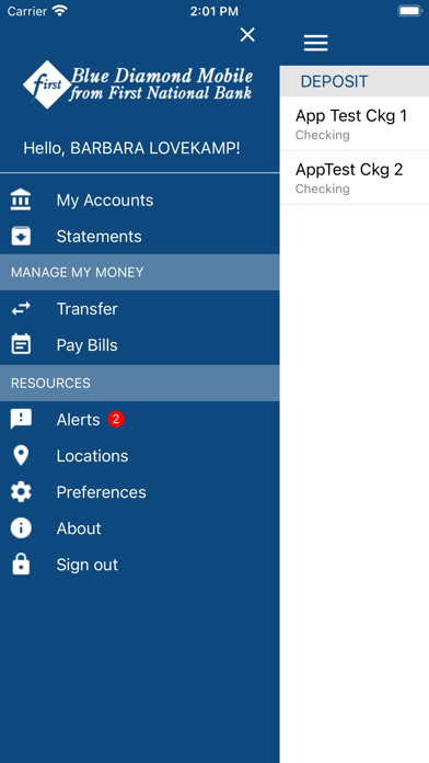 Blue Diamond Mobile Banking Screenshot