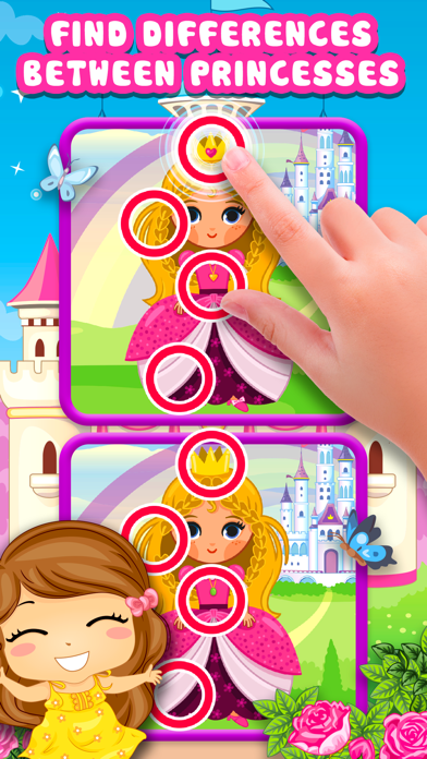 Spot 5 Differences Girls Games Screenshot