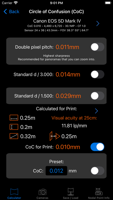 Panorama Calculator Pro Screenshot