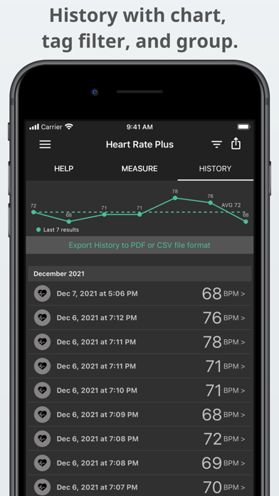 Heart Rate Plus Monitor PRO Screenshot