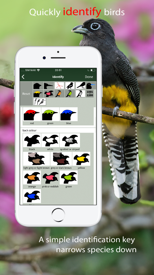#10. All Birds Colombia field guide (iOS) Podle: Sunbird Images OHG