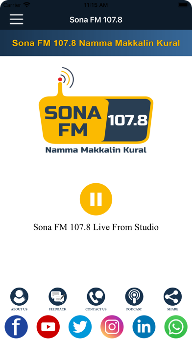 Sona FM 107.8 CRS Screenshot
