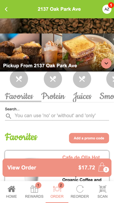 Juice Vibe Bar App Screenshot