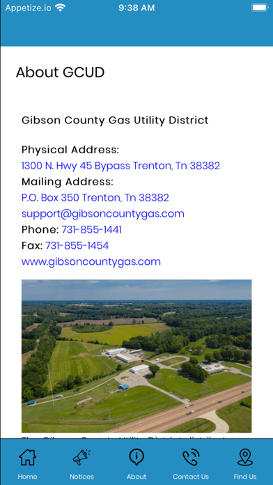Gibson County Utility District Screenshot